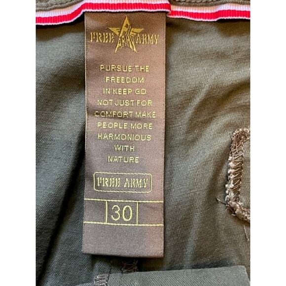 Free Army Women Size 30 Army‎ Green Cuffed Shorts - Picture 4 of 5